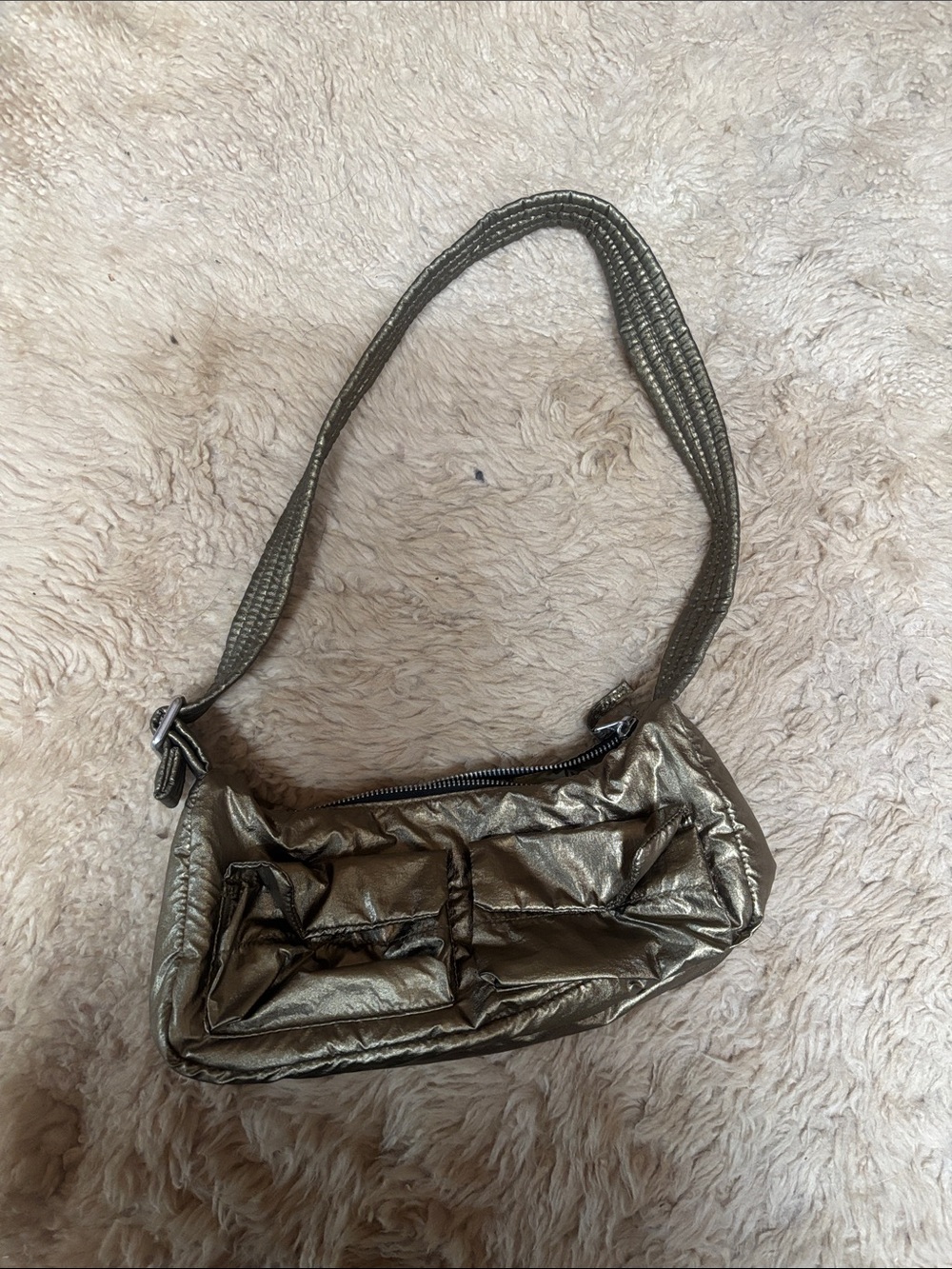 Baggu Metallic gold/brass Shoulder Bag - rare